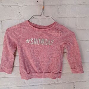 Baby Gap Toddler Girl Size 3T Red Sweater Sweatshirt #snowday Snow Day